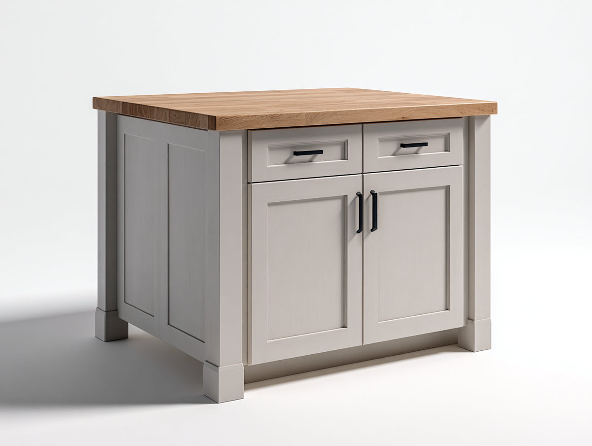 Credenza - Legno-Metallo - 112x54x92 cm - Grigio chiaro-Rovere naturale-Nero - Stile classico contemporaneo