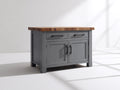 Credenza - Legno-Metallo - 104x50x89 cm - Grigio ardesia-Rovere naturale - Stile rustico industriale
