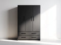Armadio - Legno-Metallo - 120 x 52 x 185 cm - Nero - Stile moderno