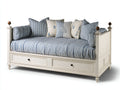 Divano letto - Legno - 212x102x101 cm - Bianco - Stile classico marinaro