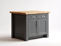 Credenza - Legno-Metallo - 100x50x90 cm - Grigio antracite-Rovere naturale - Stile industriale