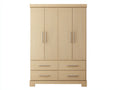 Armadio - Legno-Metallo - 150 x 55 x 200 cm - Rovere chiaro - Stile moderno