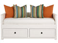 Divano letto - Legno - 206x97x87 cm - Bianco - Stile moderno lineare