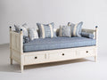 Divano letto - Legno - 215x100x98 cm - Bianco - Stile classico costiero