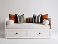 Divano letto - Legno - 203x96x84 cm - Bianco - Stile moderno compatto